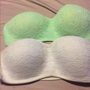 Bundle - 2 Victoria’s Secret strapless bras (S)